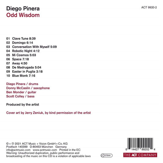 Diego Pinera Odd Wisdom - CD