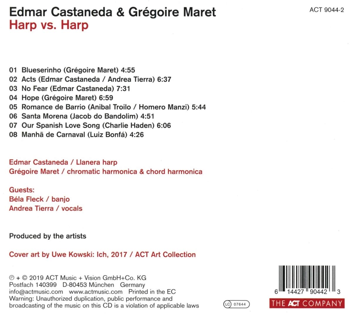 Grégoire Maret Harp vs. Harp - CD